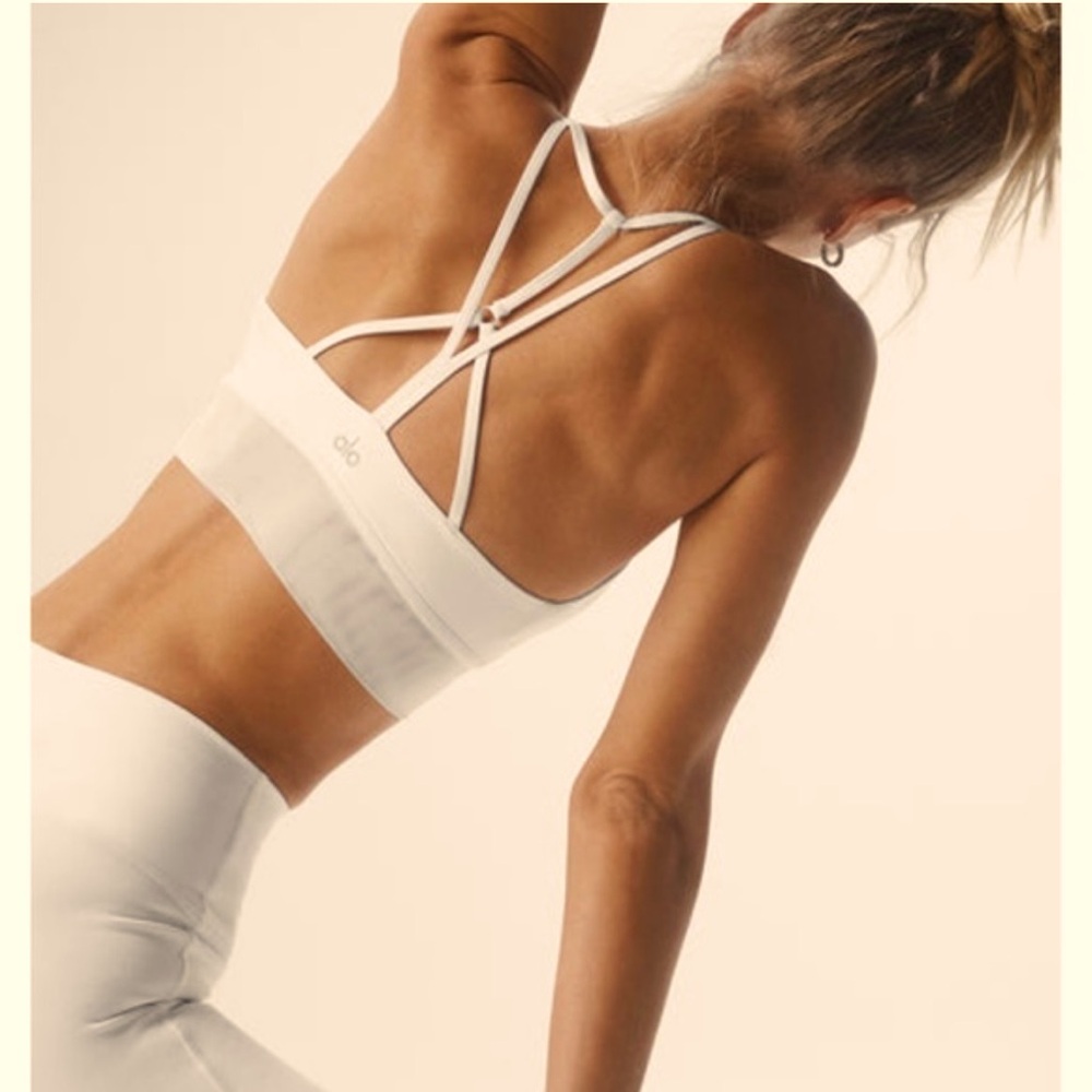 ALO Yoga White Sports Bra
